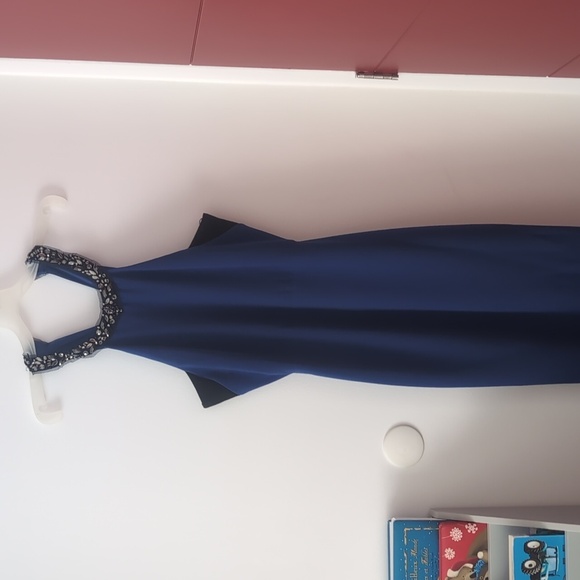 BCBGMaxAzria Halter dress - rhinestones - Blue - Picture 2 of 12